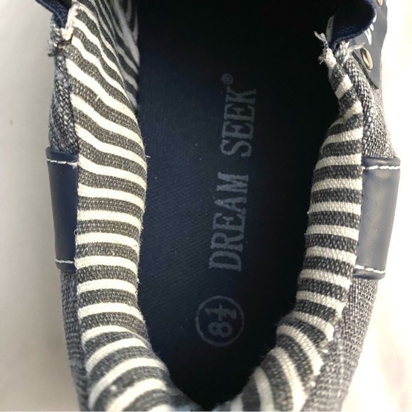 Dream Seek Nautical Blue Slip-On Canvas Mens Shoes Sneakers 8.5 Comfort Travel - Picture 4 of 10